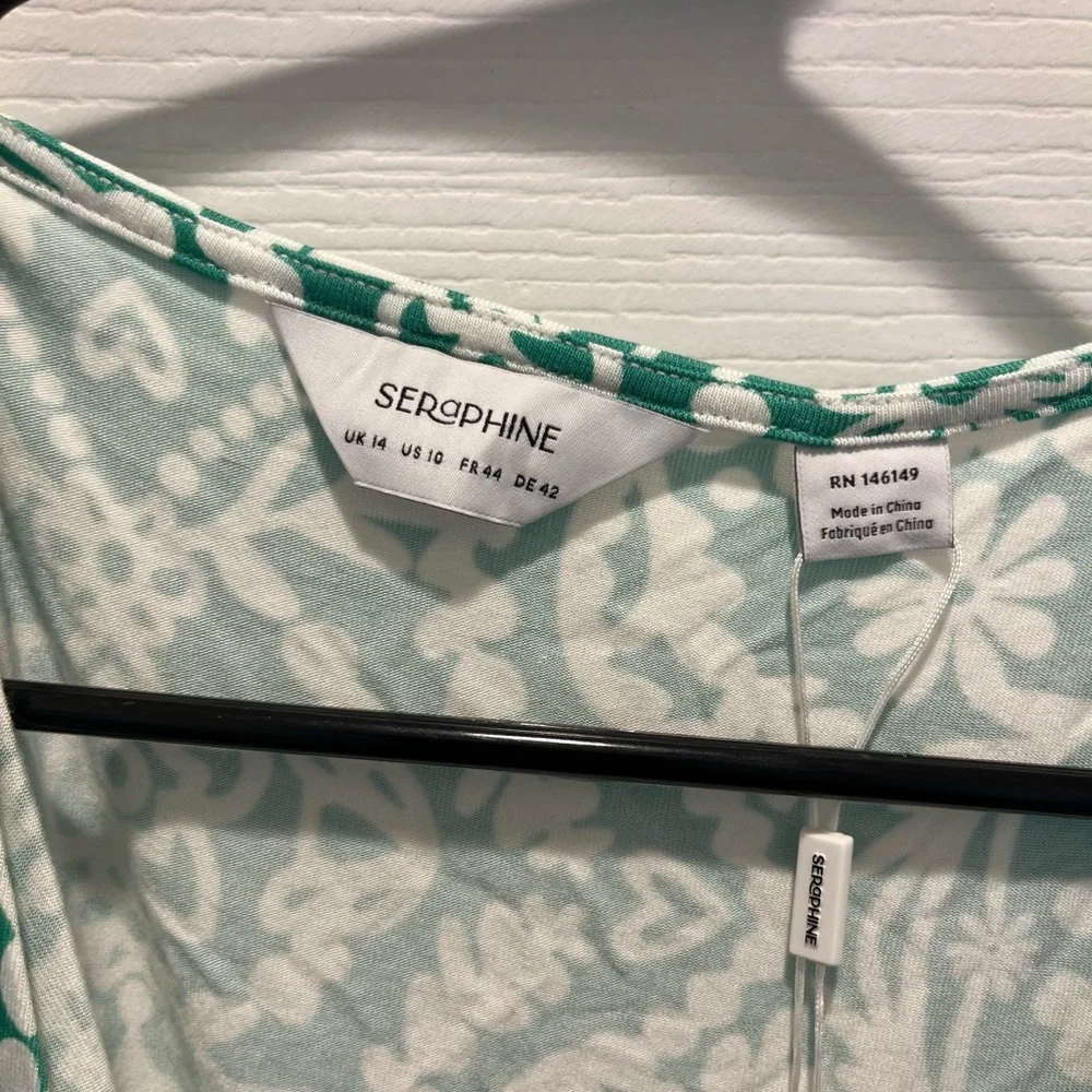 Green Aztec Wrap maternity dress! Never worn. Tags still on it. Size 10 - Picture 4 of 4